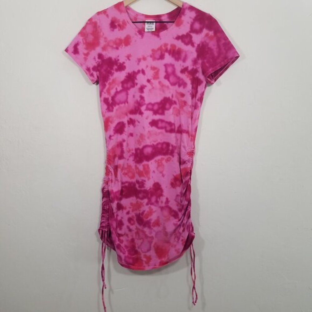PINK Victoria's Secret Tie-Dye Pink Dress Short Sleeves Size L